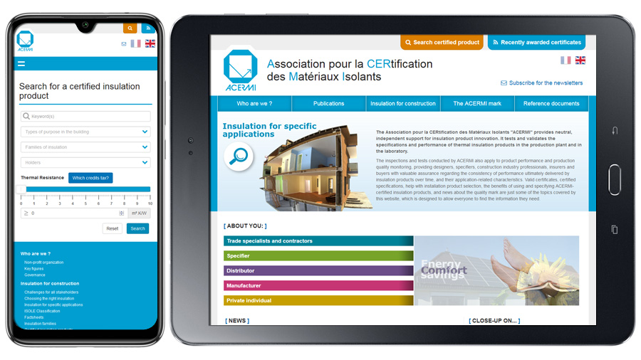 The ACERMI website is tablet and smartphone compatible