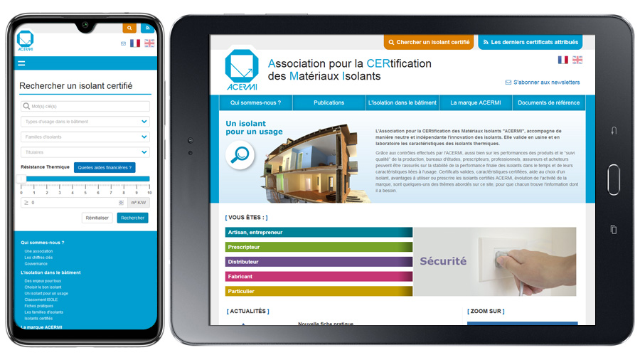 Site ACERMI compatible tablette et mobile